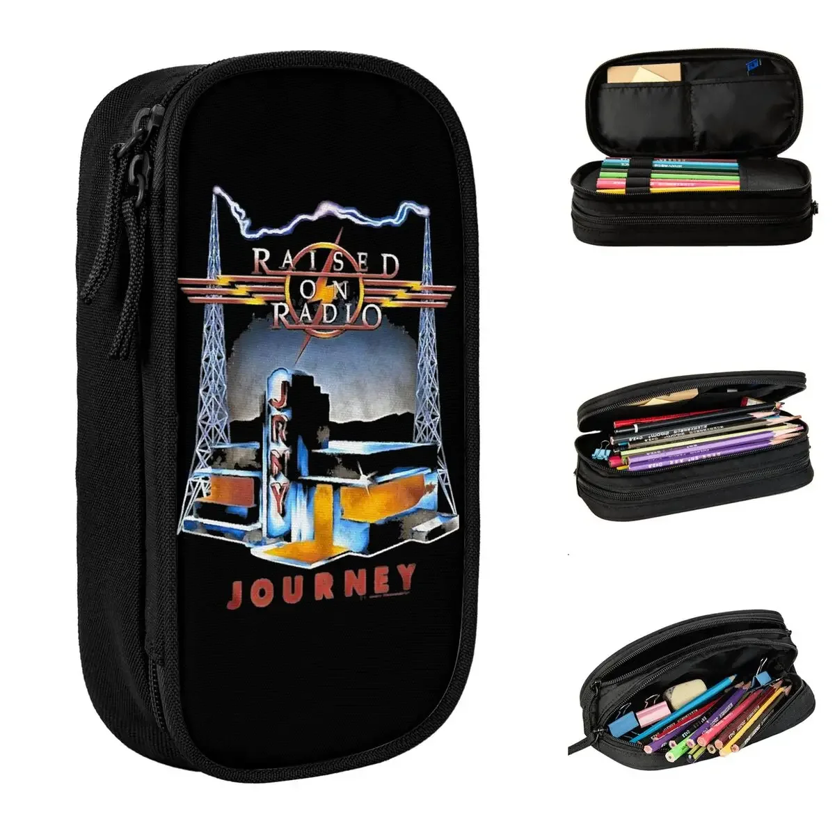 Vintage Journey Rock Band Merch Pen Box Large-capacity School Accessories Concert Tour 2024 Pencil Case Stationery Amazing Gift