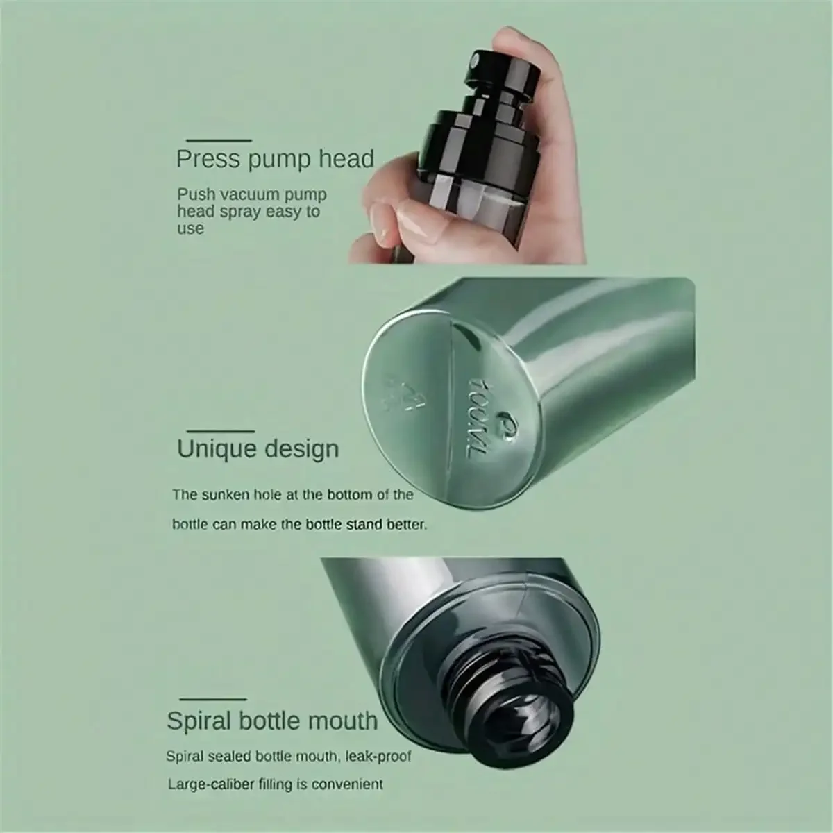 1pc Refillable Spray Bottle, Ultra-Fine Mist Continuous Water Sprayer, Portable Travel Liquid Container, Easy To Clean