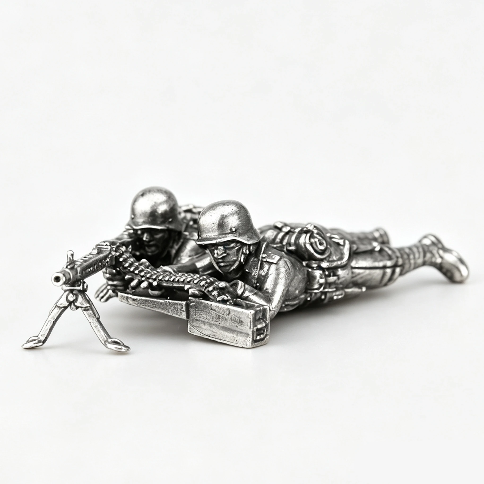 World War II Miniature Metal Soldier Model German Army Soldier Creative Decoration Board Game Chess Ornament Men's Gift view 2