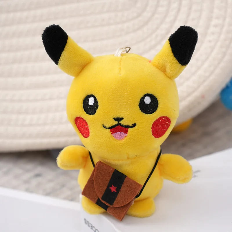 Cartoon Anime Pokemon Figure 13cm Kawaii Pikachu Keyring Soft Toys Cute Dolls Kids Boys Girls Birtnday Xmas Gift Keychains