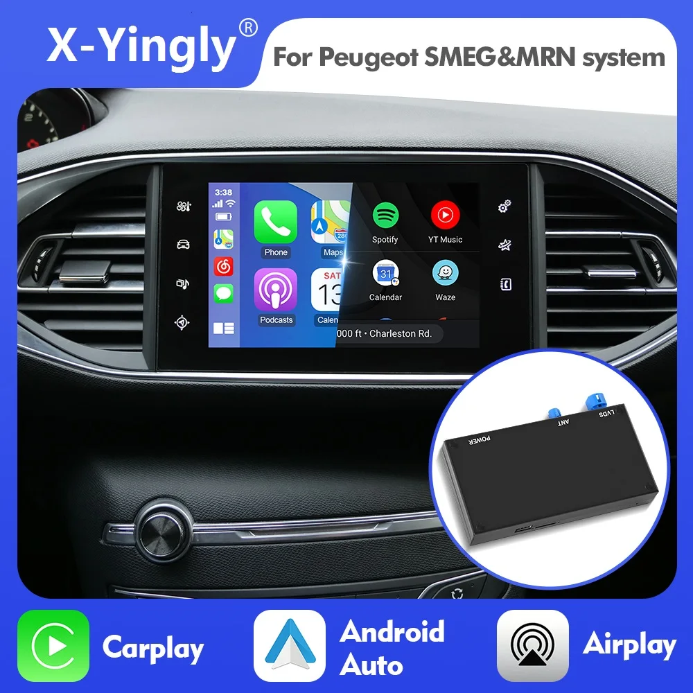 Wired /Wireless Carplay and Android Auto for Peugeot 208 308 508 3008 Citroen C4 DS3 DS4 DS5 SMEG MRN NAC Multimedia Accessories