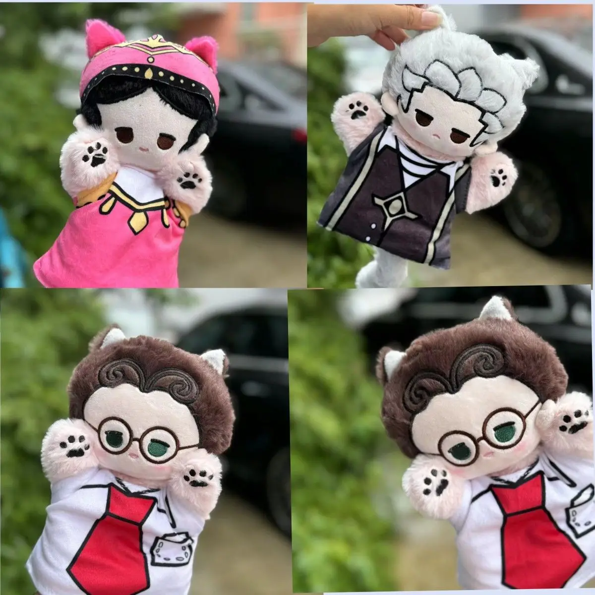 Anime Role Identity Ⅴ Alva Lorenz Freddy Riley Margaretha Zelle 25cm Cosplay Hand Puppet Doll Plush Movable Finger Toys