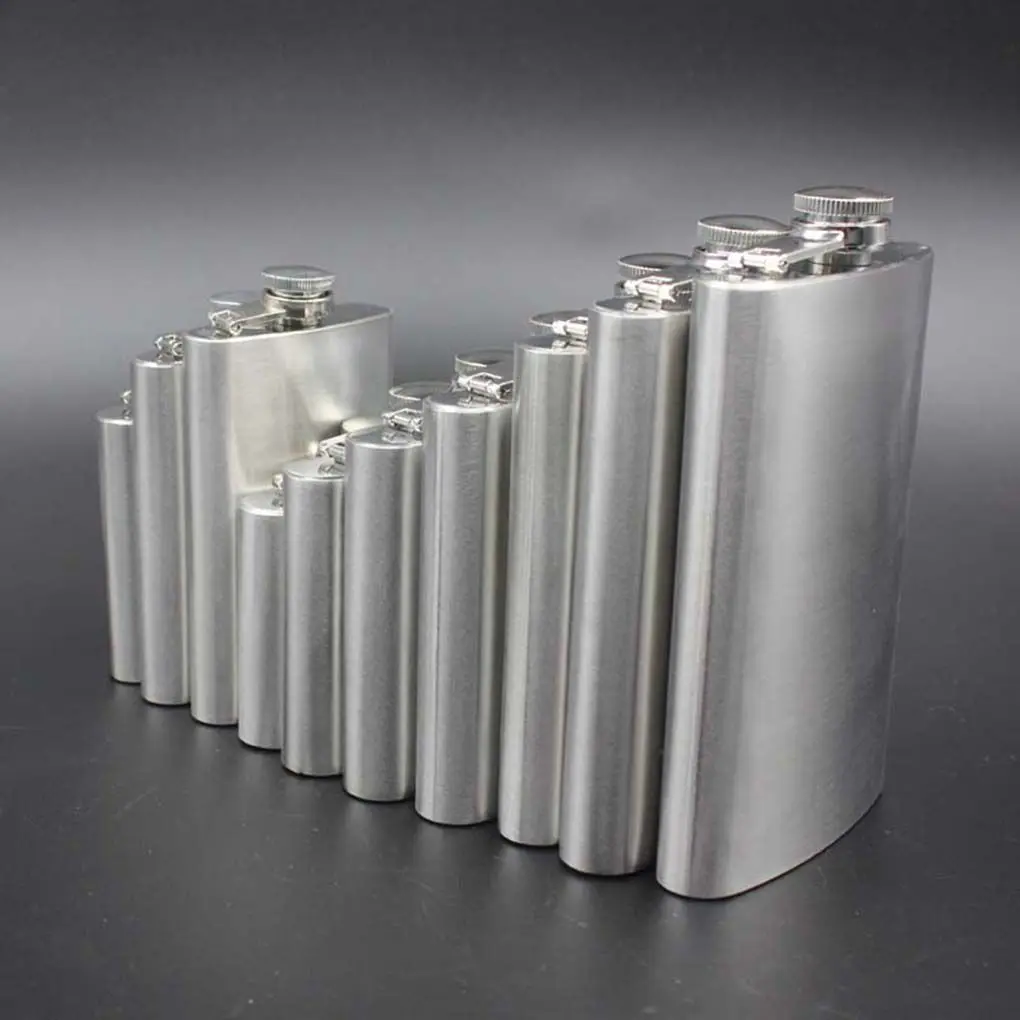 プラスチック蓋ステンレス鋼ヒップフラスコフラゴンポータブルワインウイスキーポットボトルドリンクウェア酒飲み用