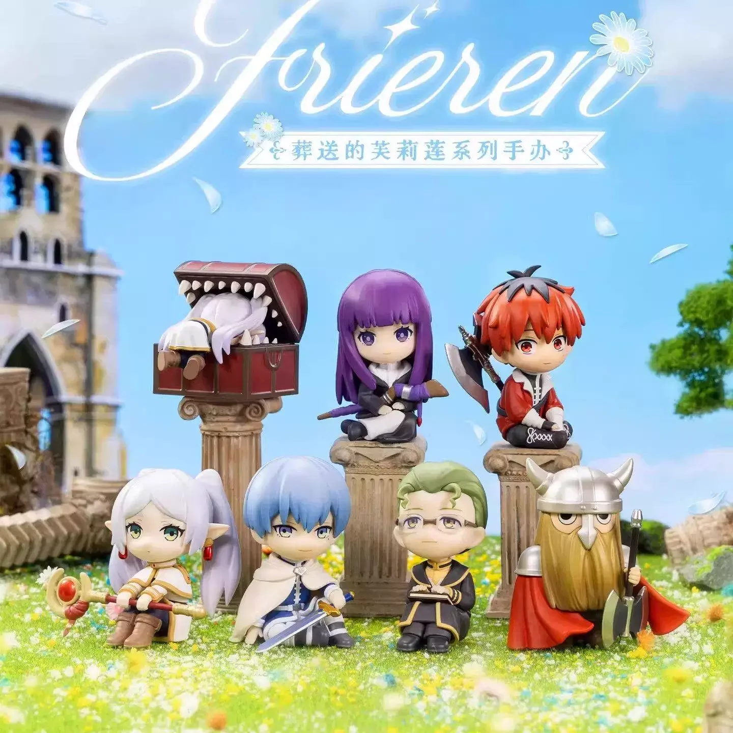 6 Stück Anime Frieren Beyond Journey's End Actionfigur PVC Desktop-Ornament Statue Sammlerstück Modell Spielzeug Kreatives Dekoratives Geschenk