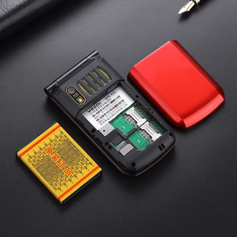 YEEMI K21+ LTE 4G Flip Mobile Phone 2.4'' Screen 1100mAh Large Button Loud Voice For Elderly Cellphone MP3 MP4 SOS LED Light