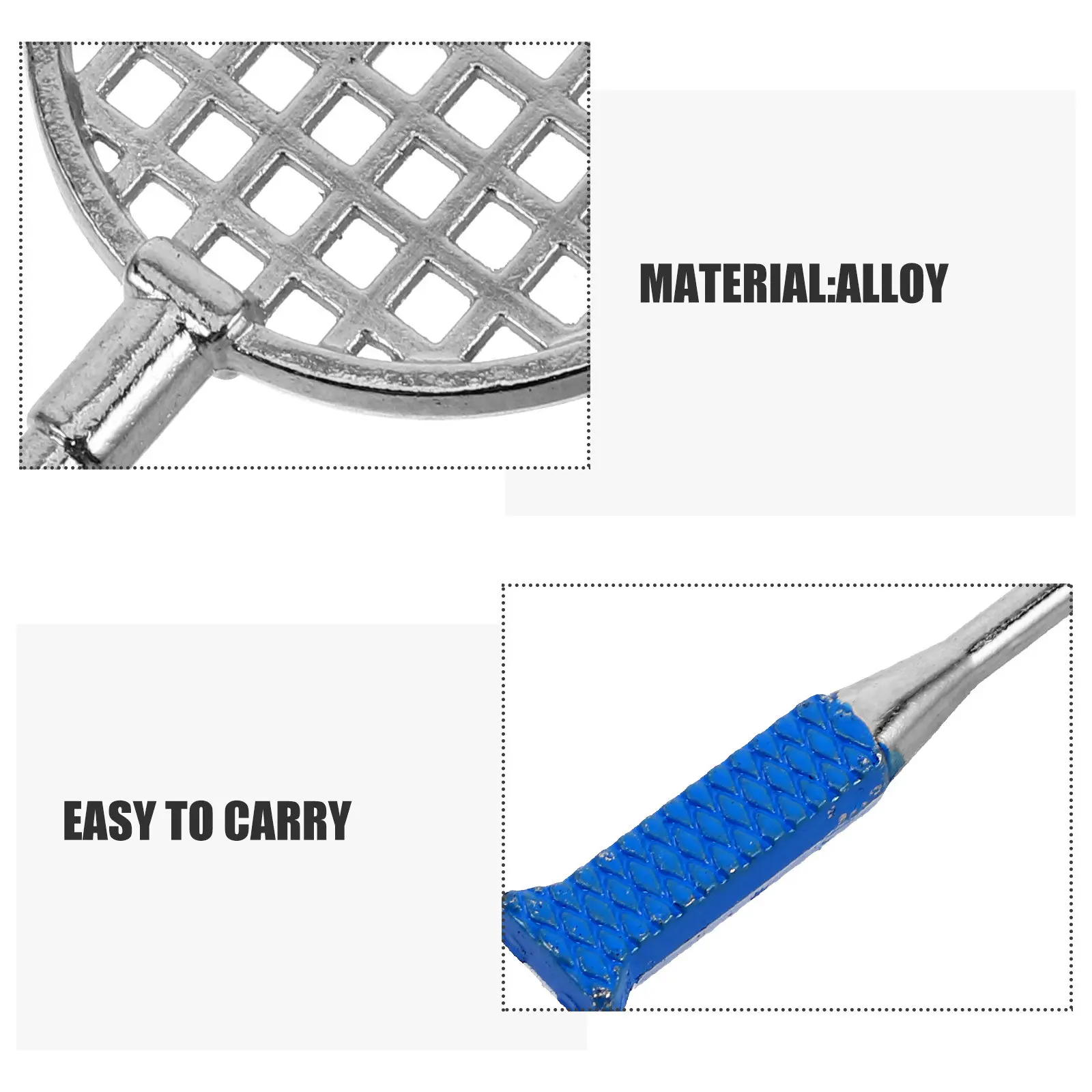 1Set Mini Badminton Racket with Shuttlecock Alloy Micro Decoration for DIY Diorama Dollhouse Miniatures Backpack Charm Vintage