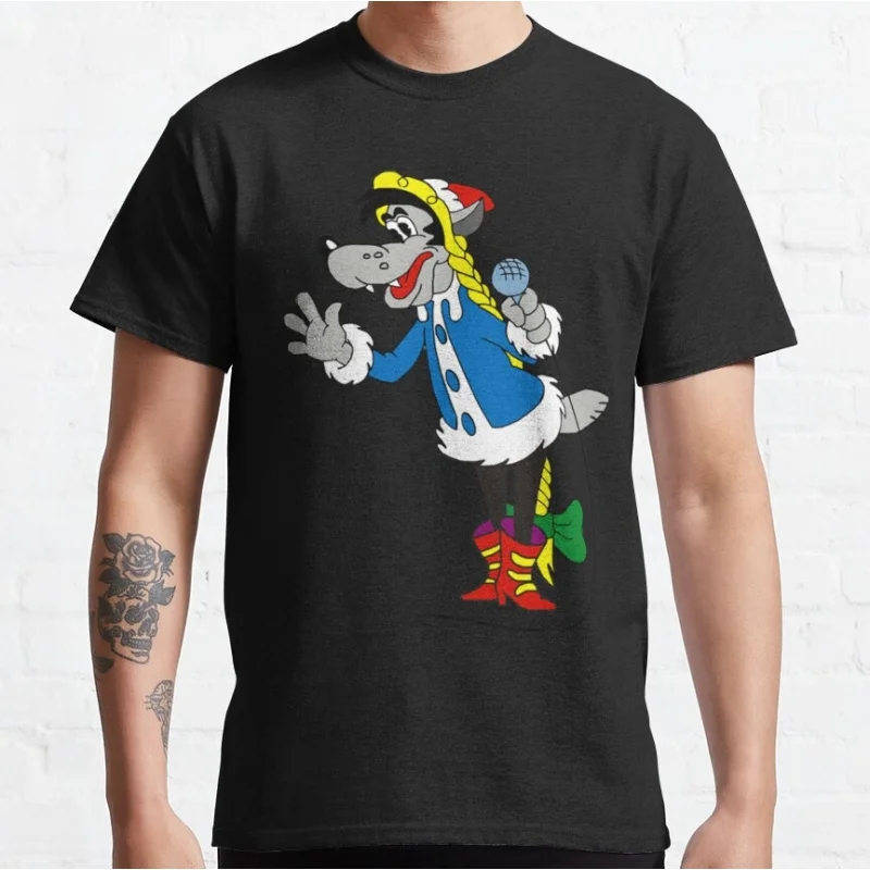 

Nu Pogodi Nu, pогоди old cartoon 0222 russia udssr wolf Volk and Zayats funny t shirt Retro Well Just You Wait printed clothing