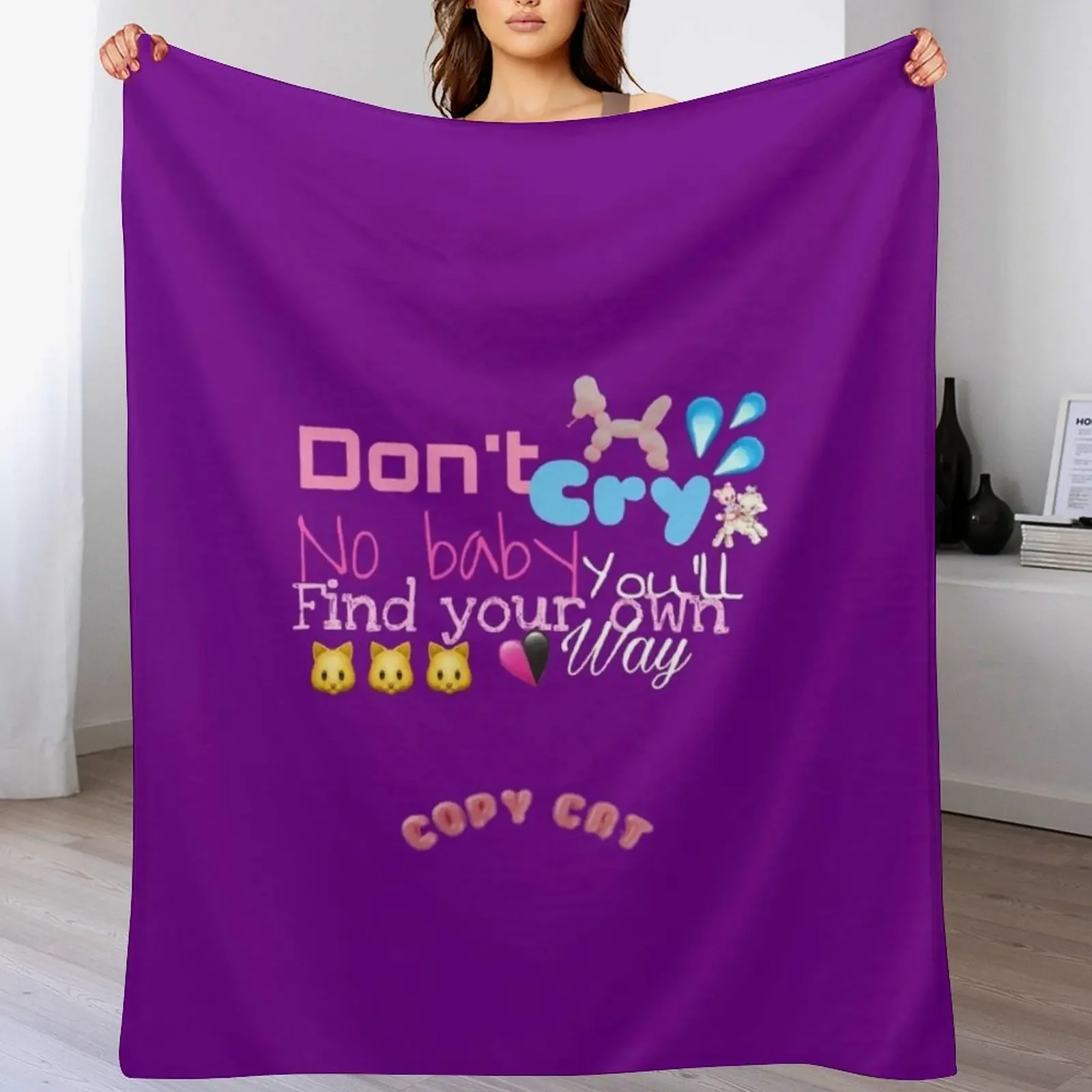 

copycat Throw Blanket Cozy Light Blanket for Travel Camping Picnic