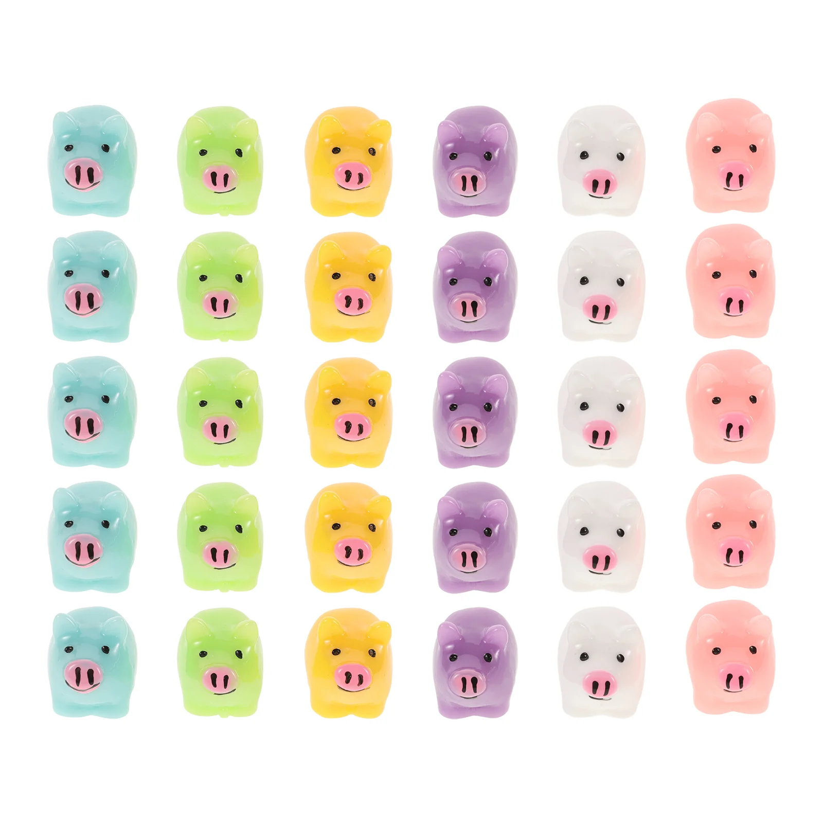 

30pcs Miniature Piggy Resin Small Pig Cute Animal Decoration For Desktop Bonsai Garden Micro Landscape Ornament