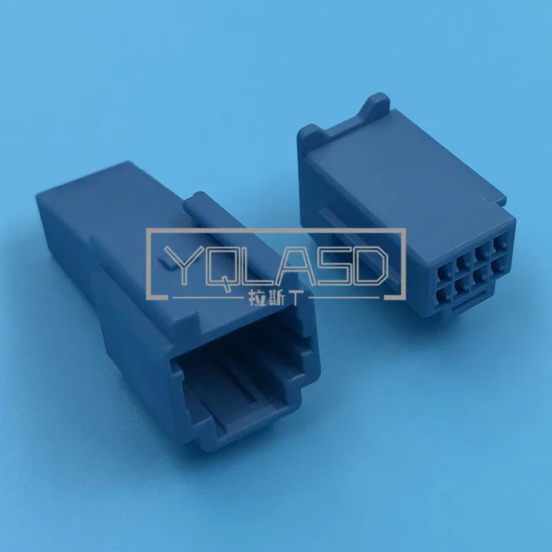 1 Set 8 Way Blue Auto Unsealed Socket AC Assembly Car Male Female Plastic Housing Cable Connector Connector 6098-6522