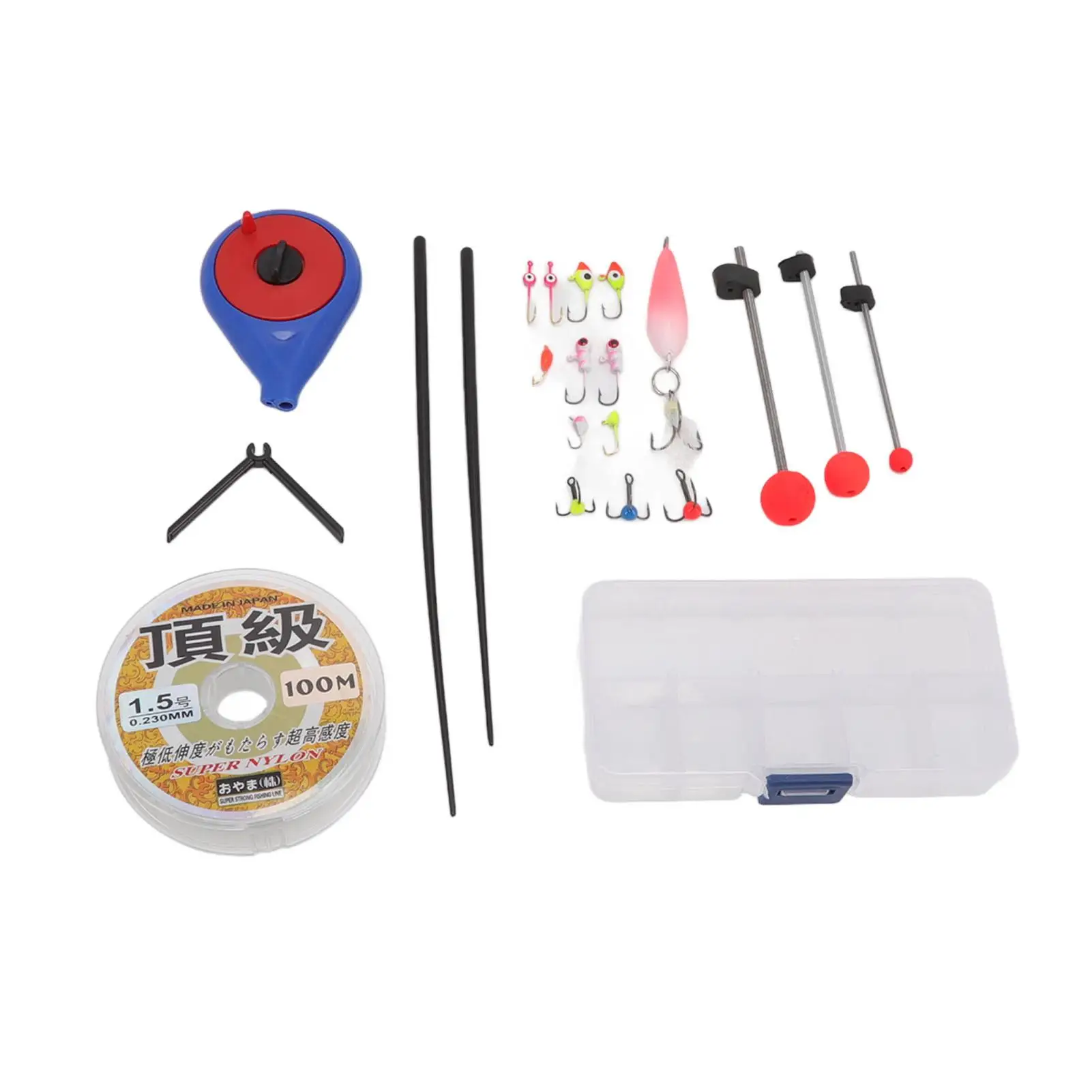 Winter  Fishing Set: Rod, Line & Hook with Durable Grinded Hooks for outdoor Adventures