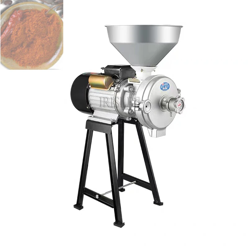 Electric Commercial Particle Crusher Household Grains, Corn and Rice Crushing Grinder Dry Grinding