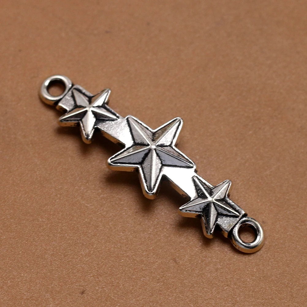 

50 шт., подвески со звездами из сплава, набор подвесок «сделай сам», аксессуары для изготовления ювелирных изделий, ожерелье, серьги (серебро), прочный, уникальный