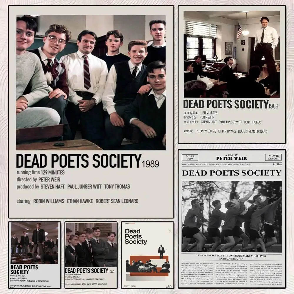 Movie D-Dead Poets Society Poster PP Wall Decor Posters Celebrity Art Prints Aesthetic Wall Art Bedroom Office Home Gift
