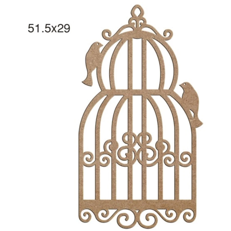 L149 Decorative Bird Cage, Wood Painting Mdf Trim