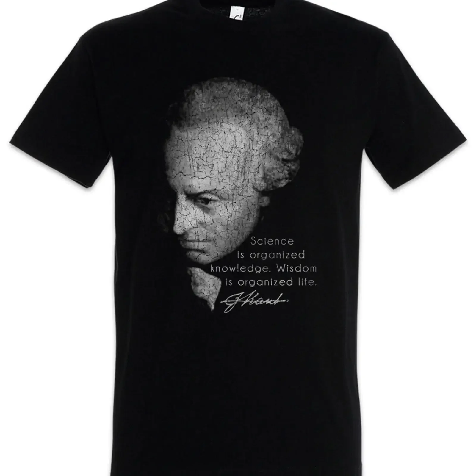 T-shirt Kant Sciene Is Immanuel Philosopher, citation sur l'organisation de la connaissance, style vintage, délavé, doux, polyvalent, pour un usage quotidien