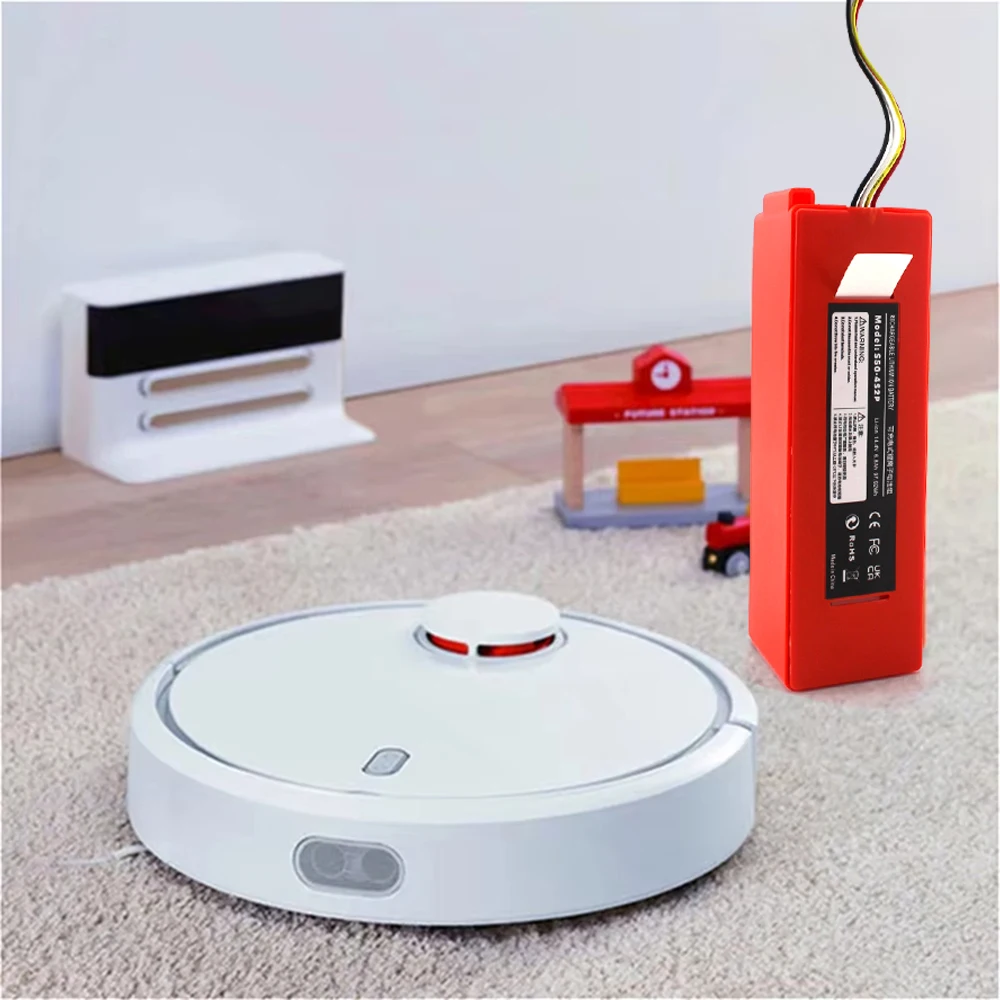 

PUJIMAX Replacement Battery for Xiaomi Roborock S55 S60 S65 S50 S51 S5 MAX Robot Vacuum Cleaner S6 Parts 14.4V 5200mAh