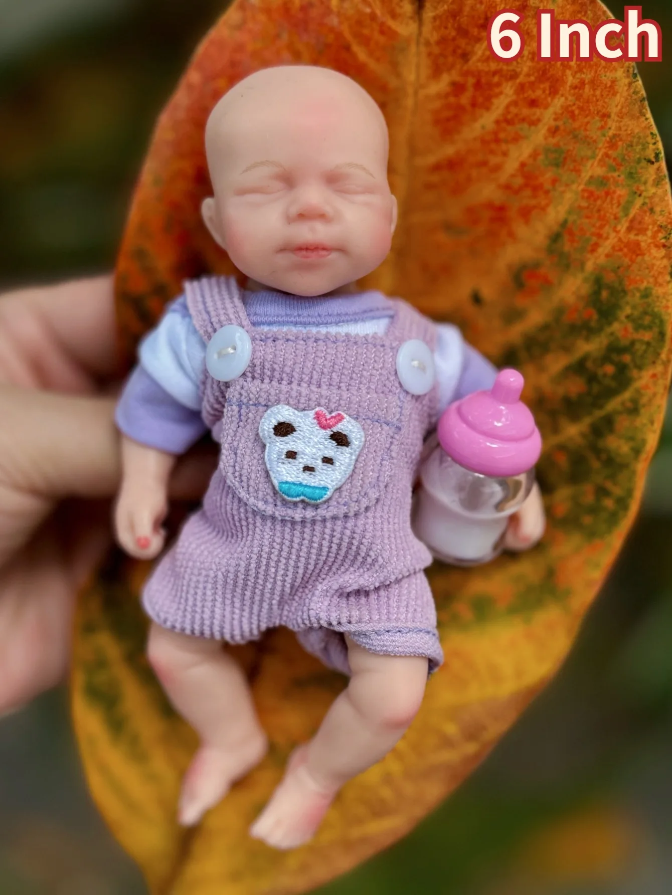 6-calowa mini silikonowa lalka Reborn Girl Baby Doll ręcznie robiona śliczna śpiąca lalka Bebe Girl na prezenty urodzinowe dla dzieci