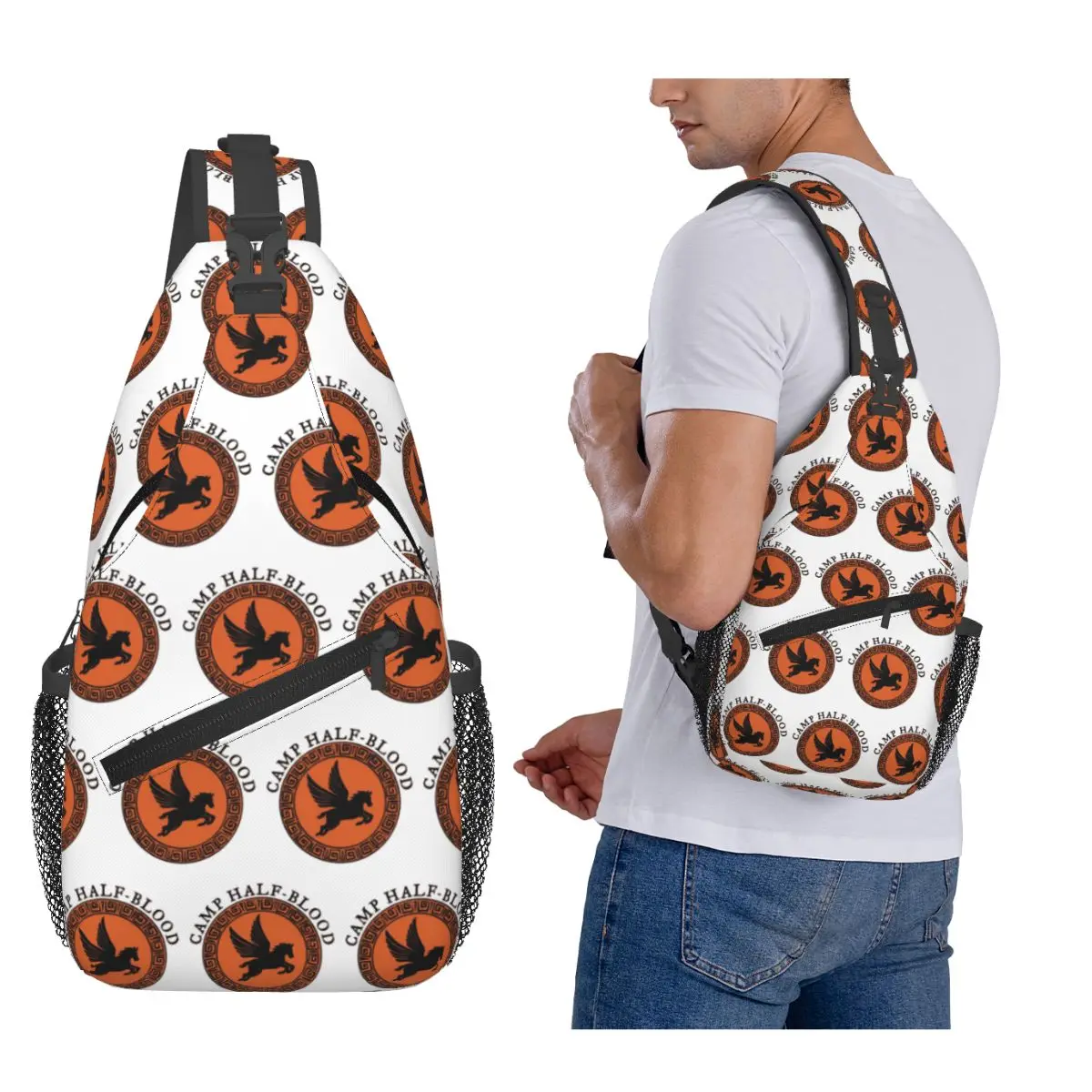 

Camp Half Blood, Camp Half Blood Logo Active Chest Bag Men Sling Crossbody Backpack Chest Bag Travel Hiking Daypack Shoulder Bag