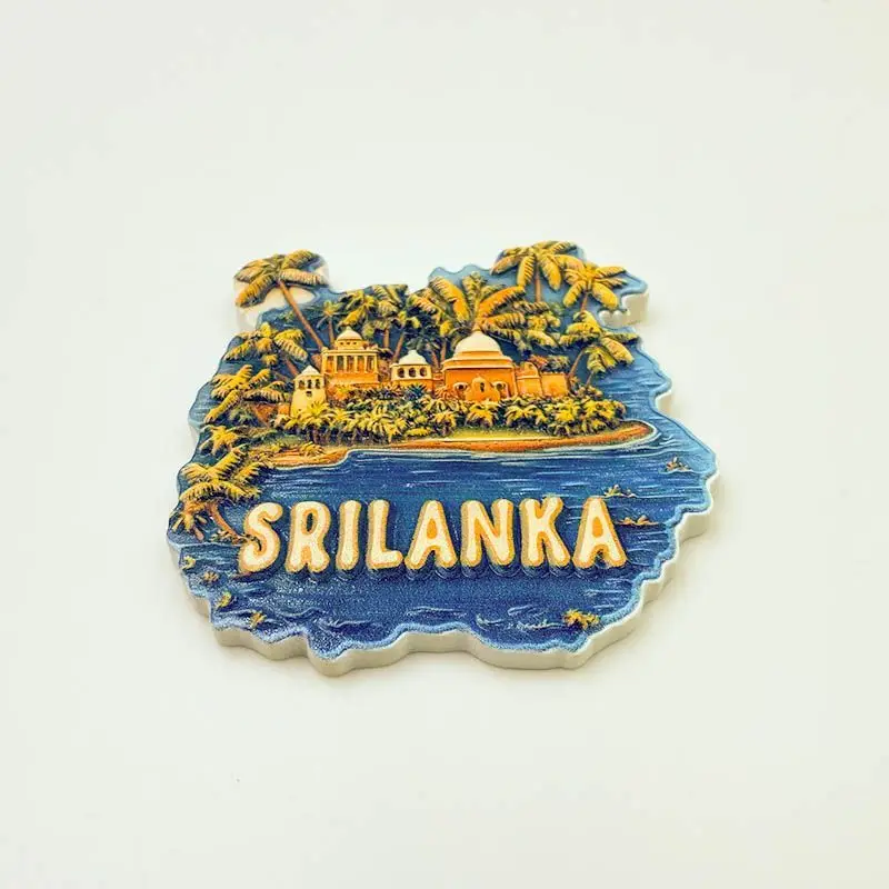 

Sri Lanka Island 3D Painted Refrigerator Magnet Souvenir Home Decor Tourist Sticker