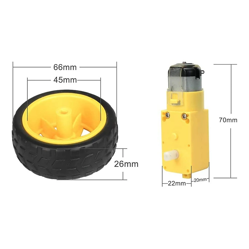 AP-L298N Motor Drive Controller Board with DC Motor Wheel for