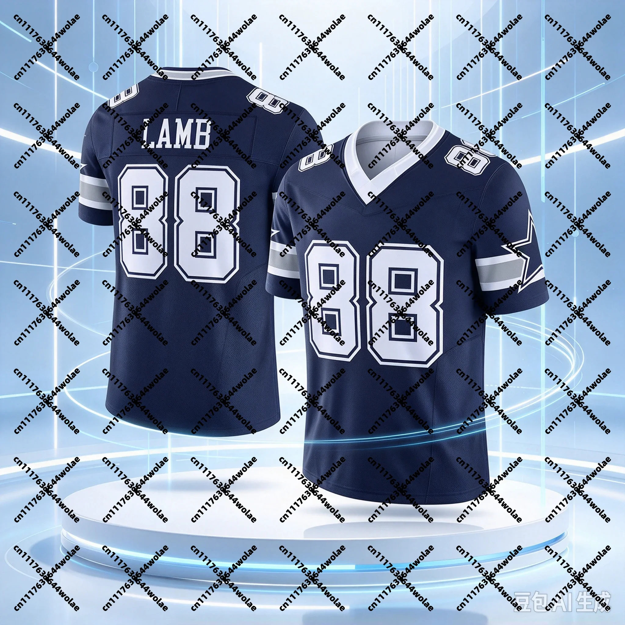 Número de jugador de los Dallas Cowboys. Camiseta de manga corta CeeDee Lamb de color azul marino, ideal para practicar deportes y para el uso diario, y para combinar con la ropa de la familia.