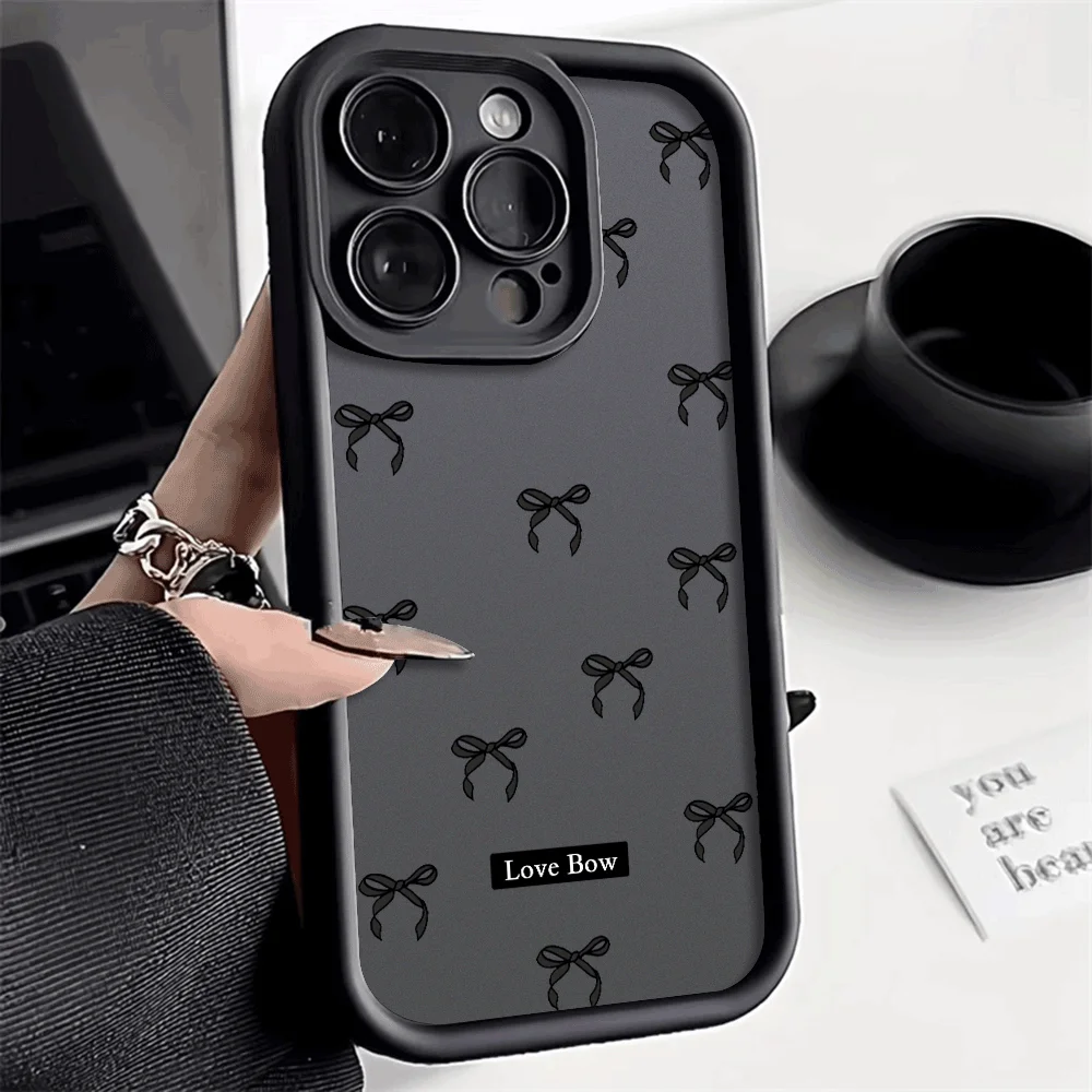 Black Butterfly Festival Print Phone Case For iPhone 16 15 Pro Max 14 13 12 11 X XS 14 15 Plus 12 13 Mini Shockproof Soft Cover