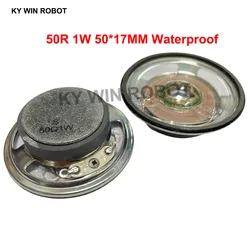 2 Stks/partij Nieuwe Ultradunne Luidspreker Waterdicht 50 Ohm 1 Watt 1 W 50r Luidsprekerdiameter 50Mm 5Cm Dikte 17Mm