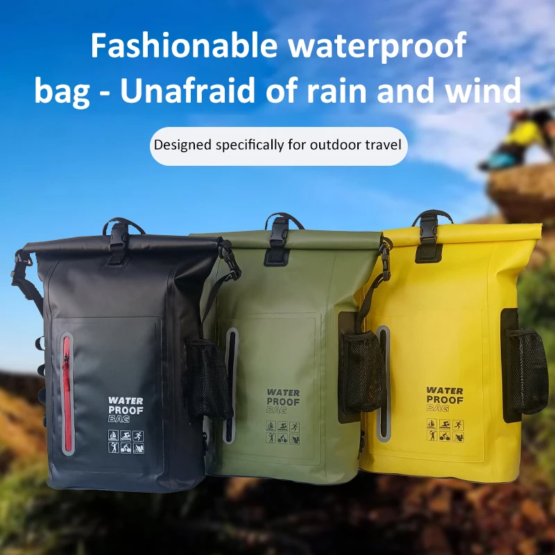 500D PVC Waterproof Dry Bag Drift Swimming Backpack Waterproof Shoulder Kayak Trekking Drifting Rafting Surfing Boating Bag