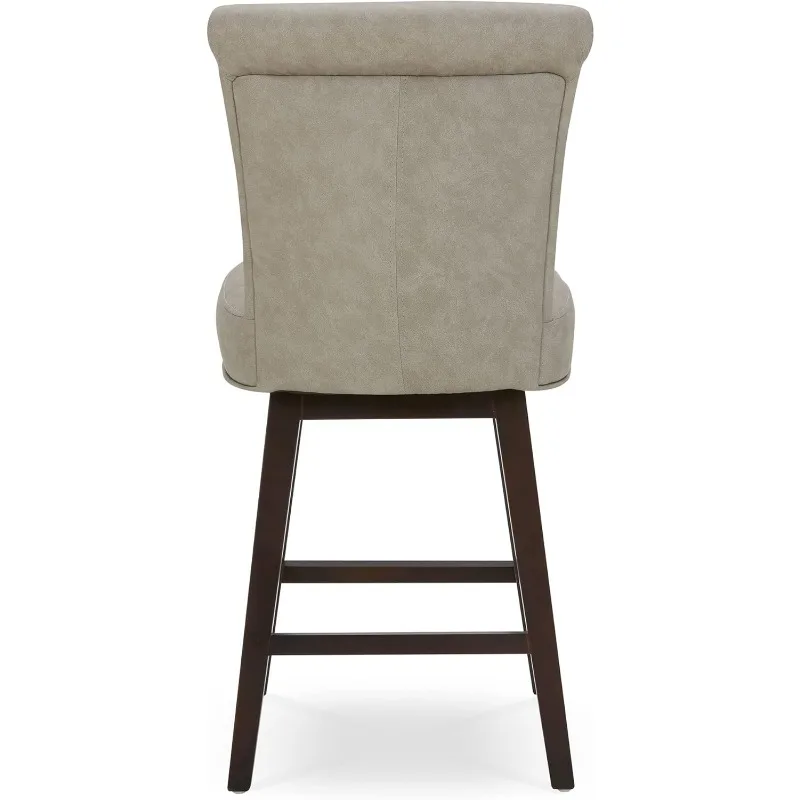 Modern 26" Counter Height Swivel Barstool, Upholstered Bar Stool,Performance Fabric Swivel Stool