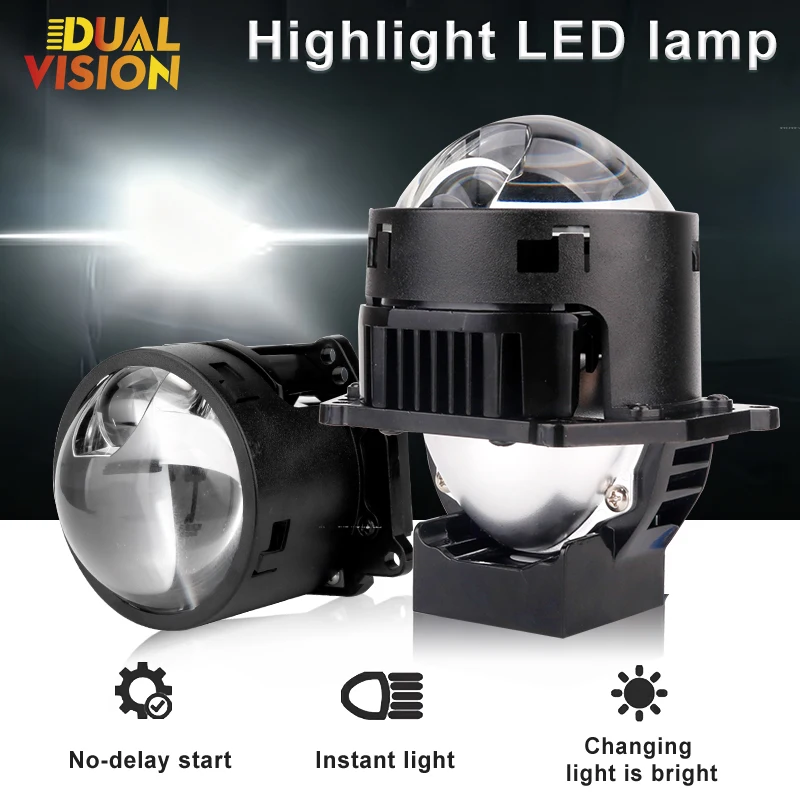 

Dualvision Bi Led Projector Lenses 3 Inch for Hella 3R G5 Headlight H1 H4 LED H7 9005 9006 Lamps Retrofit Hyperboloid Lens 12V