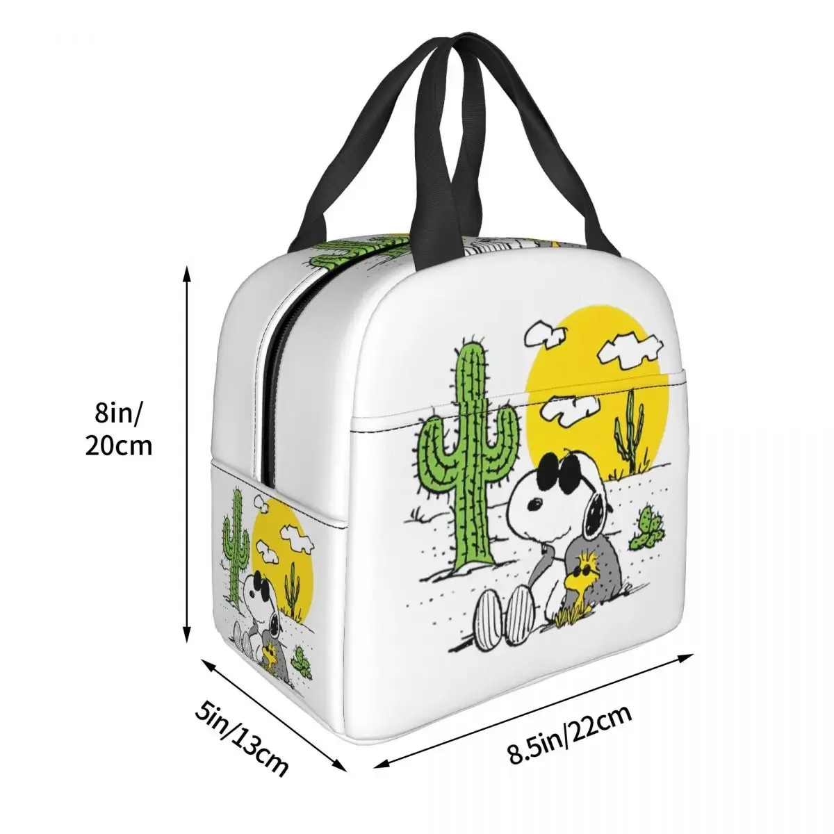 Snoopy Woodstock Desert Insulated Lunch Bags High Capacity Cartoon Reusable Cooler Bag Tote Lunch Box Beach Travel Men Women