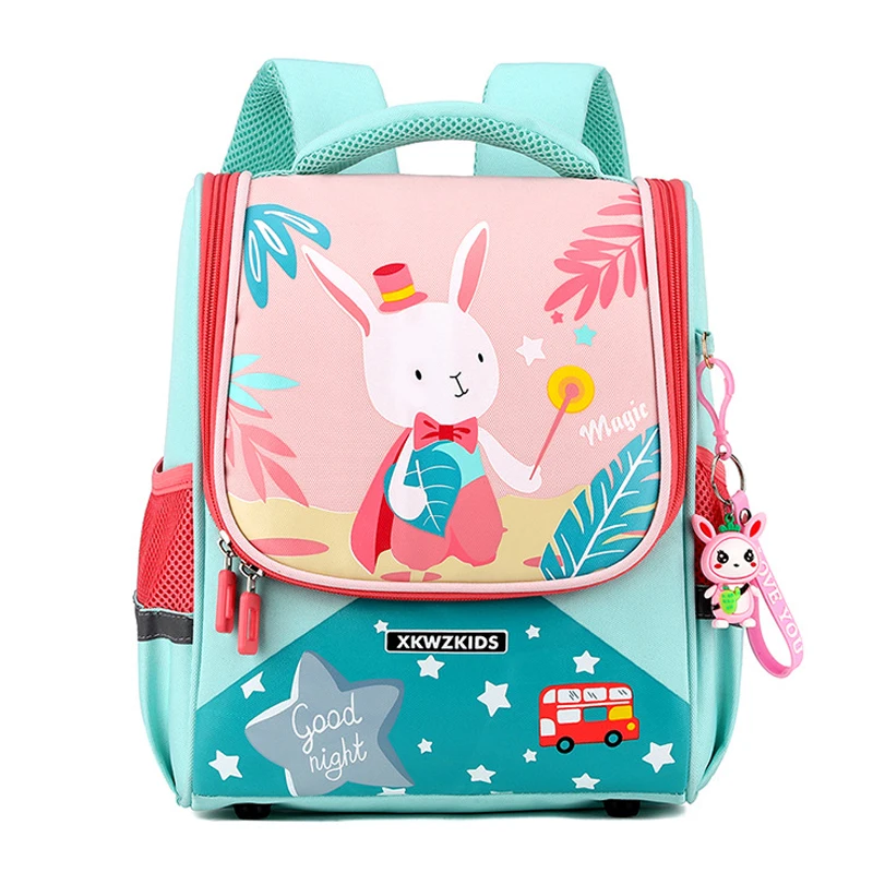 Girls School Backpack 1 Grade Student Cartoon Cute Rabbit Kids Satchels mochila femenina Children Orthopedic School Bag Knapsack