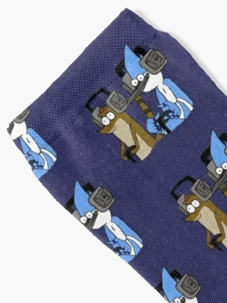 Earphones Rigby and Mordecai Gamer Socks designer brand winter Socks Man Women's