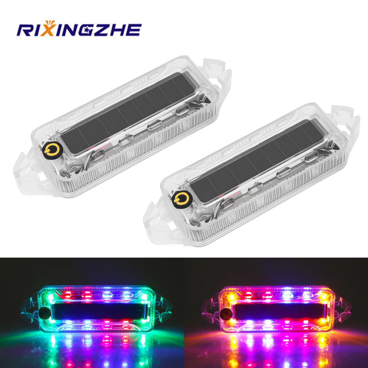 

1/2/4PCS Solar LED Car Anti Rear End Collision Light Anti-collision Warning Wireless Flashing Breathing Light Car Accessories