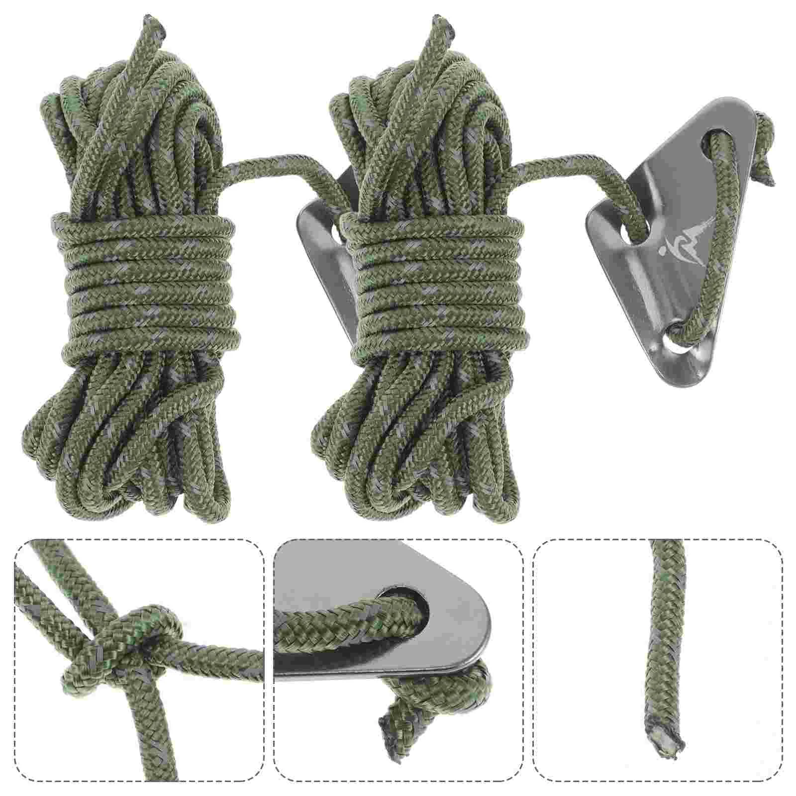 8 Pcs Tent Rope Camping Gear for Knot Tying Practice Hauling Lines Cord Dock Accessory Yarn Straps Tree Climbing