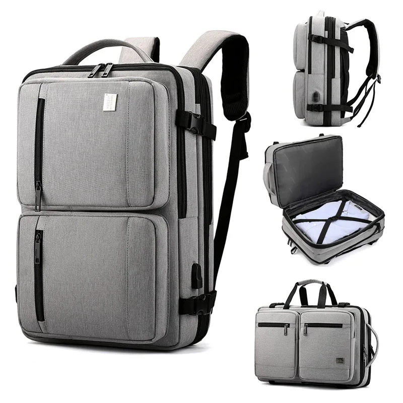 Go! 18 Inch Laptop Backpack Men Business Waterproof Computer Bag 2022 Casual Large Nylony Gray Schoolbag Travel Backpack