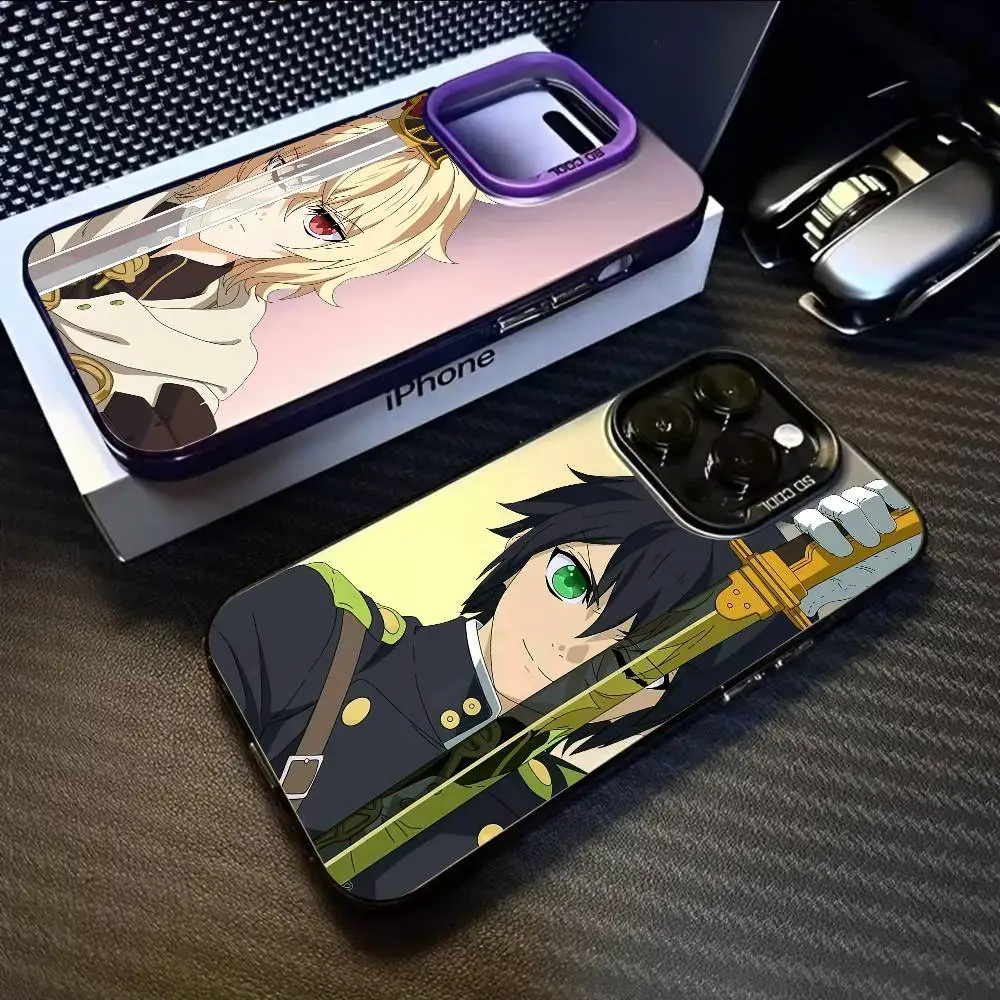 S-Seraph Of The End Cool Phone Case For IPhone 17 16 15 14 13 12 11 Pro Max Air Multicolor Matte Laser Metallic Aurora Funda