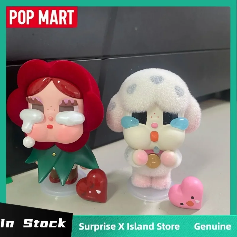 حقيقي Popmart البكاء الطفل Crybaby الحب دموع الله سلسلة صندوق أعمى بولي كلوريد الفينيل الشكل مكتب الديكور جمع عيد ميلاد هدية الكريسماس