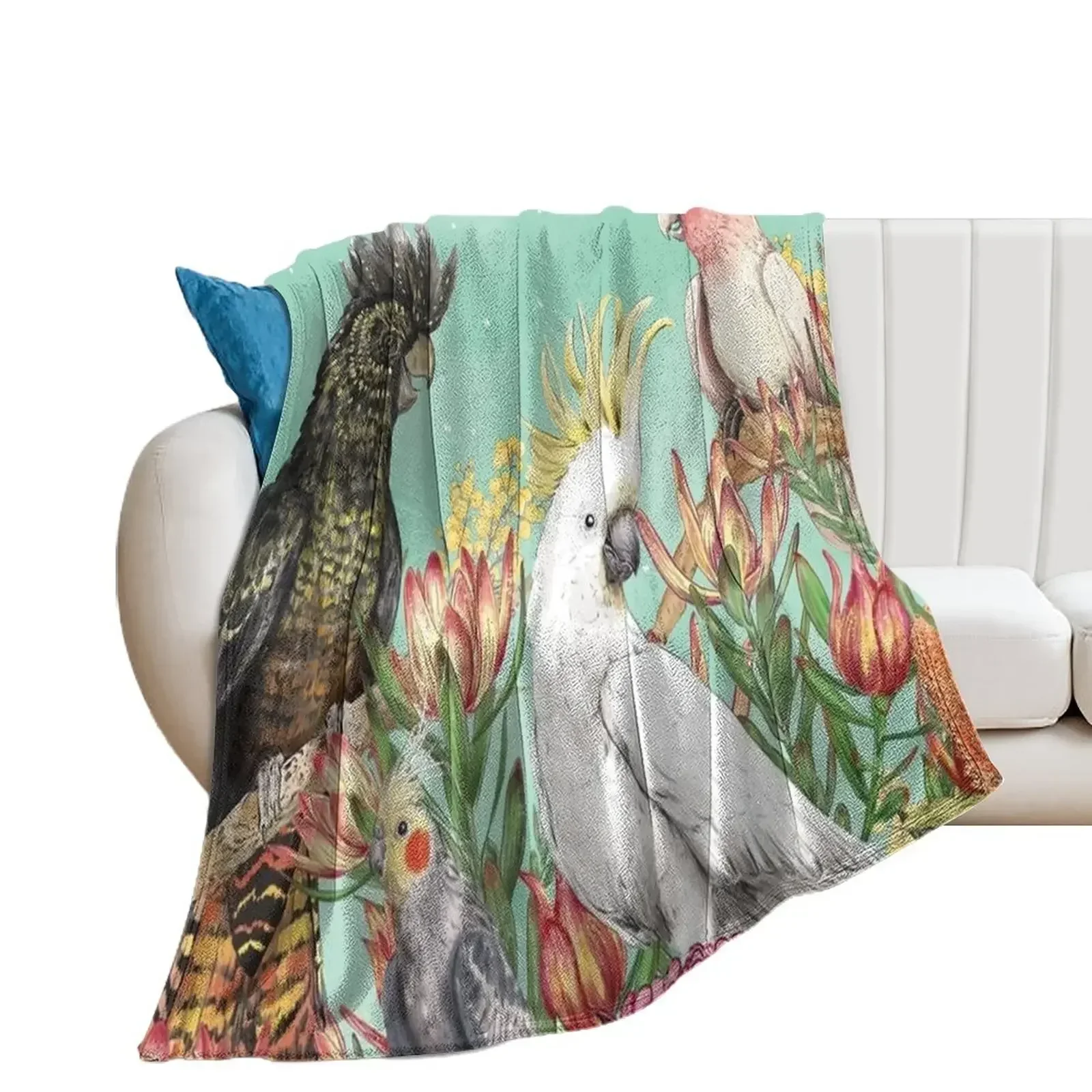 

Cockatoos Of Australia Throw Blanket Bed Fashionable Fashion Sofas Furrys Blankets