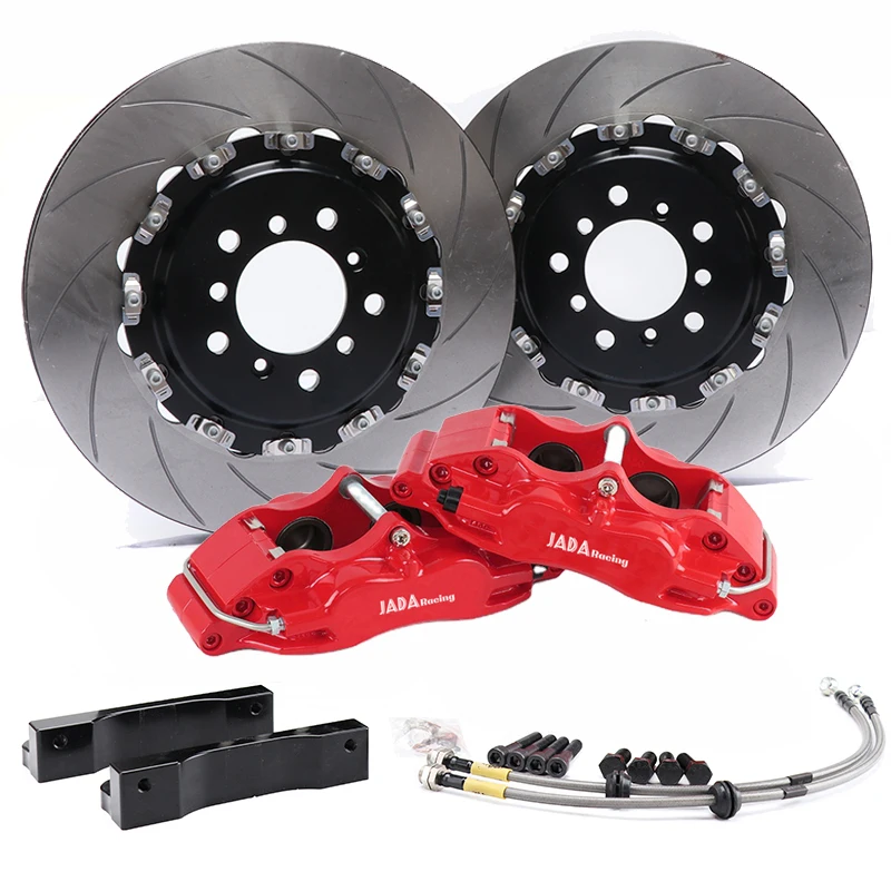 

China Supplier JADA Auto Brake System 5200 Front Caliper 4 Pots 330*28mm Slotted Brake Rotor PCD5*120 Center Bell For BMW E28