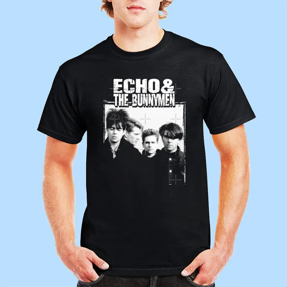 New Echo & the Bunnymen Music Mens Black T-Shirt Size S-5xlUnisex T-shirts for Men Women Summer Tees Cotton Luxury brand vintage