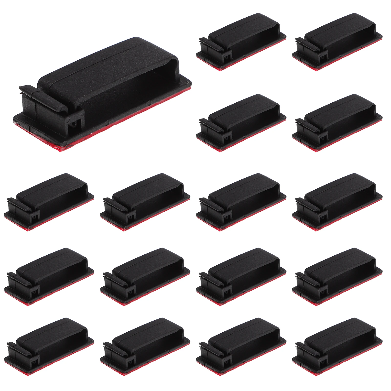 

25pcs Cable Organizer Clips Adhesive Wall Cord Management Fix Wire Holder Clamp Sticky Cable Clamps Flat Cord Fixation Holder