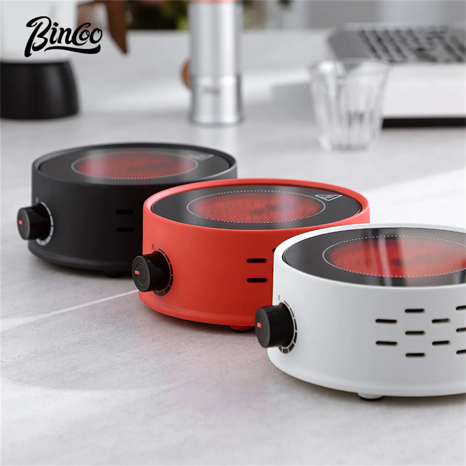 

Bincoo New Electric Ceramic Stove, Mocha Pot, Household Coffee Pot, Heating Base, Multifunctional Tea Stove Universal 220V 500W