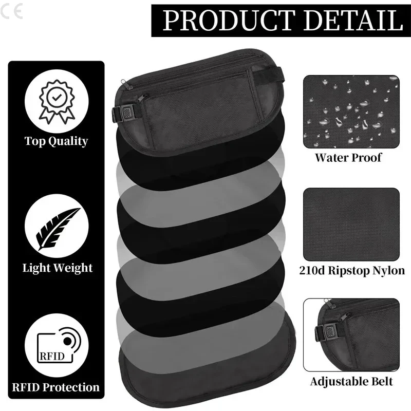 Sport Running Wais Bag Invisible Travel Waist Packs Pouch For Passport Money Belt Bag Hidden Security Wallet Gift Pack Money Bag