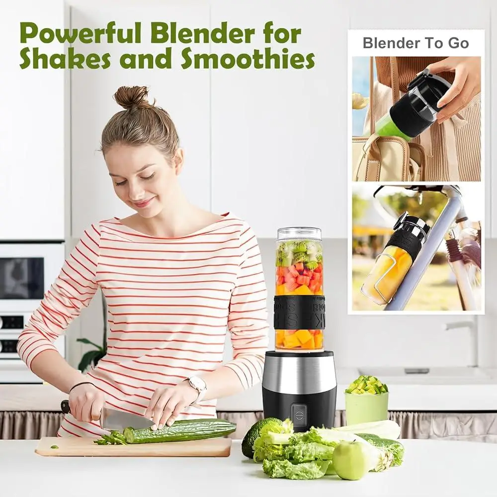 700W Blender Food Processor Combo Smoothie Maker Chopper Grinder Portable Kitchen Appliance Easy Clean Personal Blender