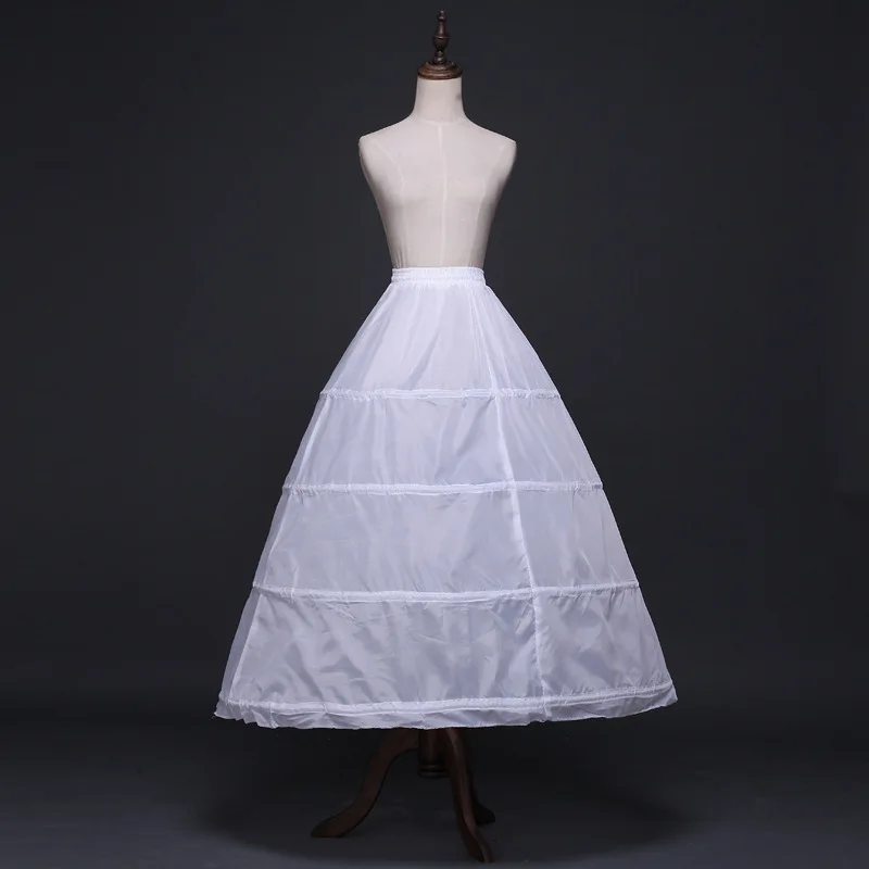 New Cheap Long Wedding Bridal Petticoats for Wedding Dress 4 Hoop Ball Gown Crinoline Petticoat Wedding Accessories Petticoat