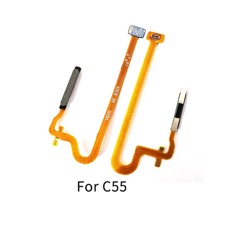 For Realme C55 Power Button Fingerprint Sensor Flex Cable Repair Parts