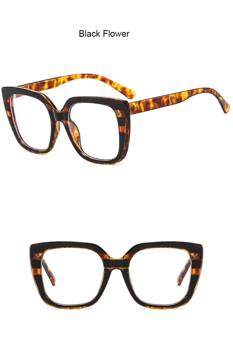 Mode Luxusmarke großen Rahmen Regenbogen übergroße quadratische Lesebrille Rahmen Frauen Brillen Presbyopie Brillen – Detail 20