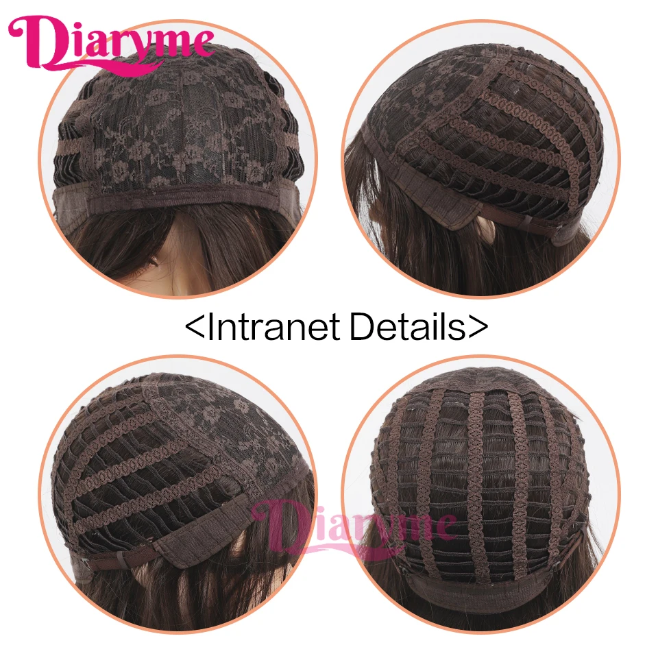 Wig Lolita rambut palsu sintetis untuk wanita, rambut palsu panjang berombak karakter dan poni penuh tubuh, Wig rambut keriting alami untuk wanita